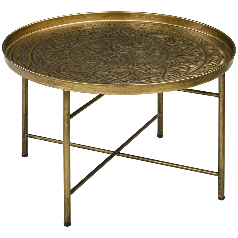Hammered Tray Round Coffee Table
