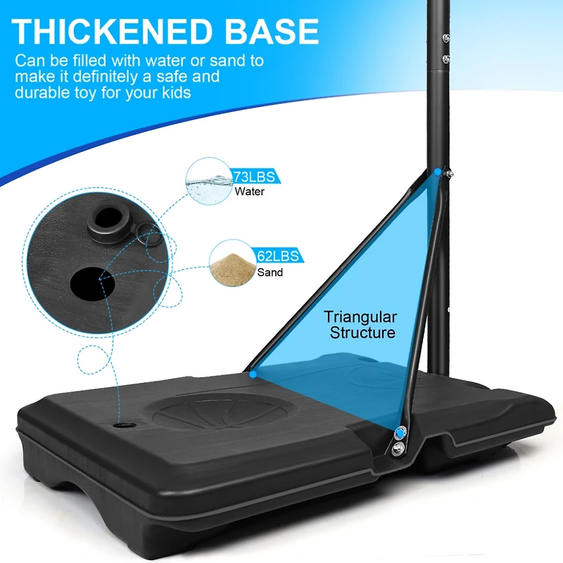Streamdale Portable Basketball System with Adjustable Height