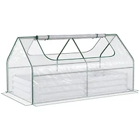Galvanized Raised Garden Bed with Mini Greenhouse Cover