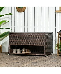 Outdoor Deck Box & Shoe Storage with Liner for Cushions, Toys, Tools