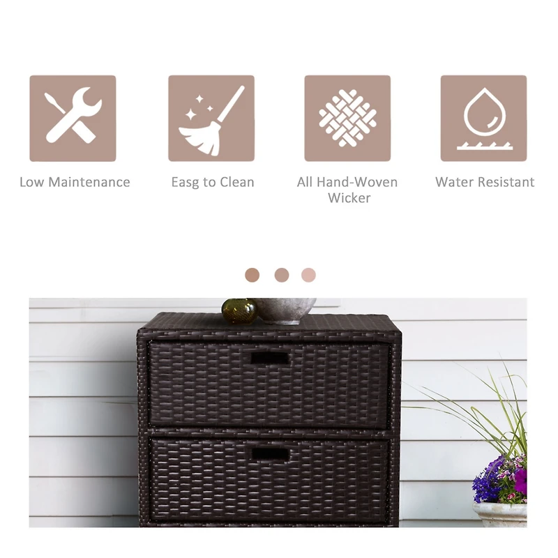 Outdoor Towel Cabinet with Drawers