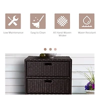 Outdoor Towel Cabinet with Drawers