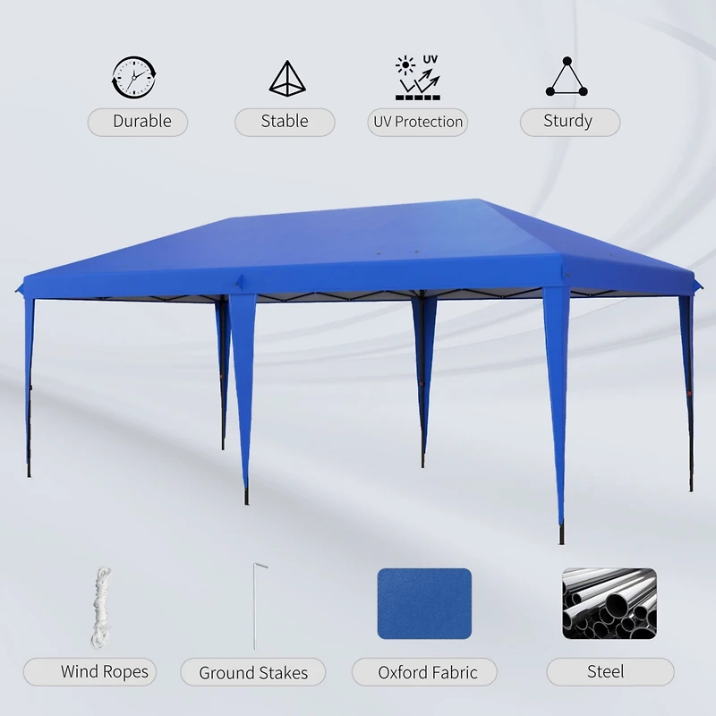 Streamdale Furniture Heavy Duty Pop-Up Canopy Tent (10' x 19.2')