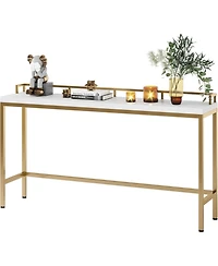 Tribesigns 70.9 inch Extra Long Sofa Table Rustic Industrial Console Table Behind Couch, Narrow Entryway Hallway Table Skinny Sofa Bar Table for Livin