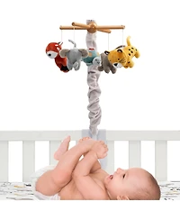 Lambs & Ivy Wild Life Musical Baby Nursery Crib Mobile - Protect the Animals