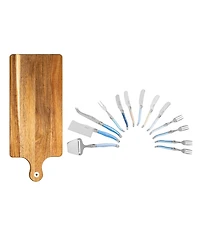 French Home Laguiole 13 Piece Charcuterie Set with Wood Serving Board