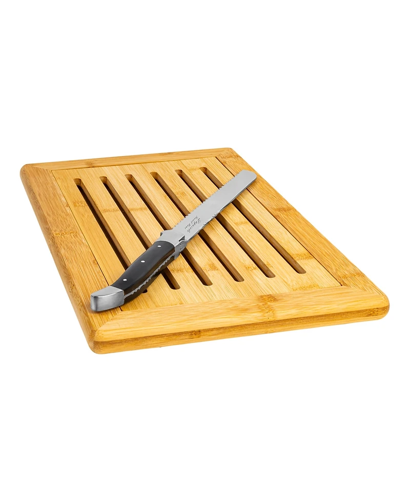 French Home Laguiole 2 Piece Pakkawood Bread Knife with Bread Board