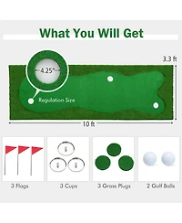 Golf Putting Green with Realistic Artificial Grass Turf