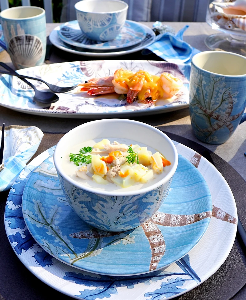 Certified International Beyond the Shore Set of 4 Mugs