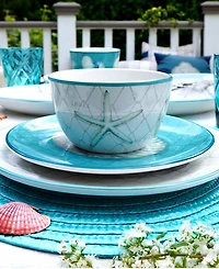 Certified International Ocean View Set of 4 Dinner Plates