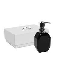 Lainy Home Octagon Crystal Soap Dispenser with Silver Pump