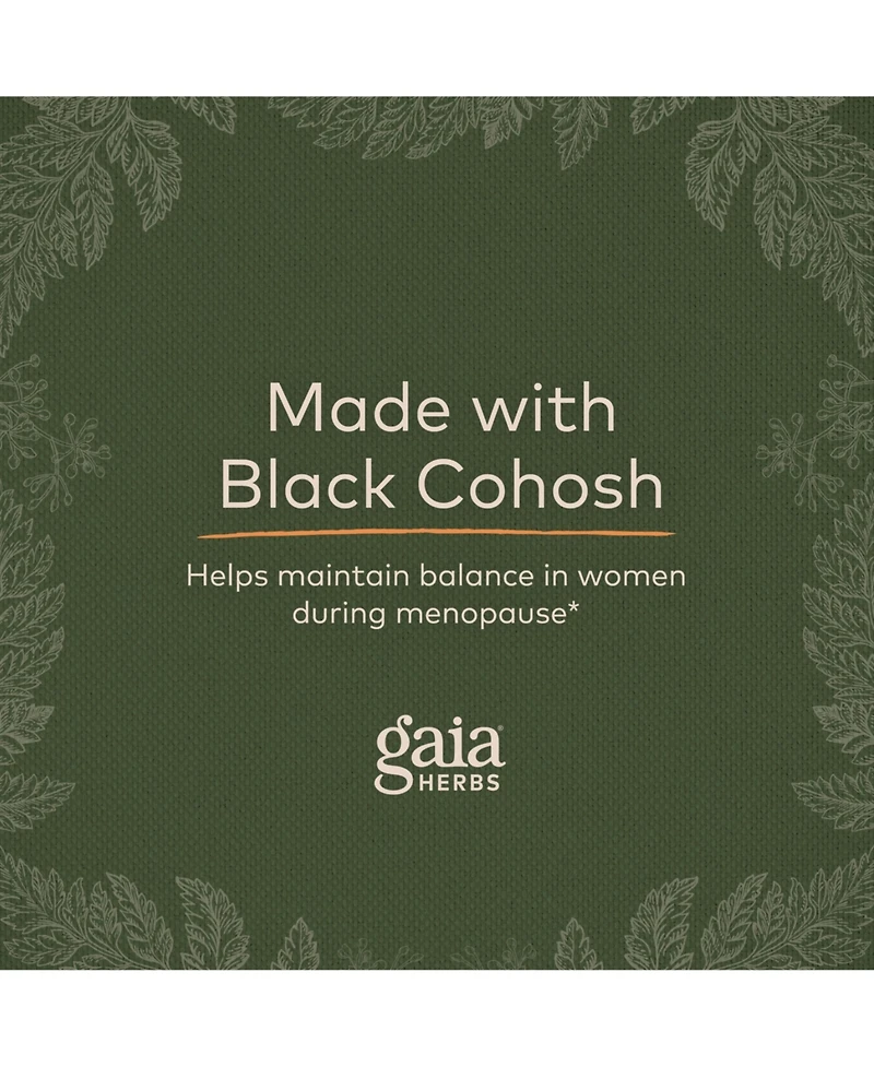 Gaia Herbs Black Cohosh - Menopause Support Supplement to Help Maintain Hormone Balance and Health for Women - With Organic Black Cohosh