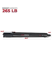 Sunny Health & Fitness Treadpad Sleek Stride Compact Smart Treadmill with 6-Level Auto Incline, Remote Control & Exclusive SunnyFit App Enhanced Bluet