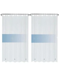 Liba 72 W X 72 H Frosted 8g Peva Shower Curtain 2 Pack