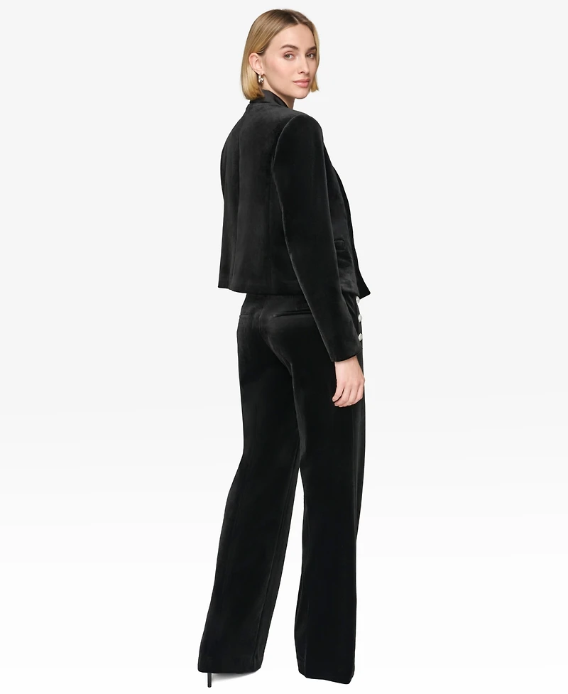 Karl Lagerfeld Paris Women's Collarless Open-Front Jacket