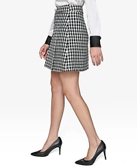 Karl Lagerfeld Paris Women's Houndstooth Miniskirt