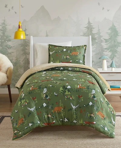 Intelligent Design Heath Forest Animals Plush Reversible -Pc. Comforter Set