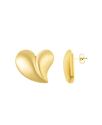 Adornia Tarnish Resistant Oversized Puffy Heart Earrings