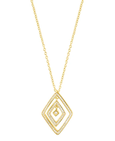 Adornia Adjustable Cubic Zirconia Concentric Diamond Necklace
