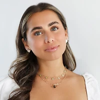 The Lovery Onyx Queen Bee Charm 14K Gold