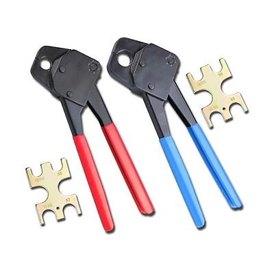 Yescom 1/2" 3/4" Pex Crimper Copper Ring Crimping Tool Kit with Go/no Go Gauge 2 Pack