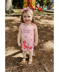 Sesame Street Baby Girls Elmo Romper and Headband