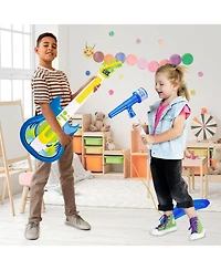 Contixo Pink Kids Guitar and Microphone Set - Adjustable Stand