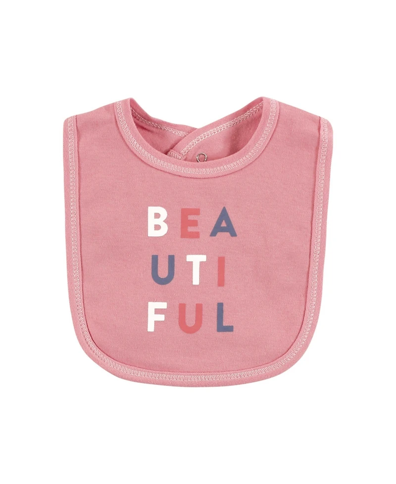 Touched by Nature Baby Girls and Boys Elephant Bibs, Pack of 5