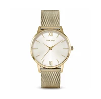 Vincero Gold Women's Eros Petite Watch With Milanese Mesh Band