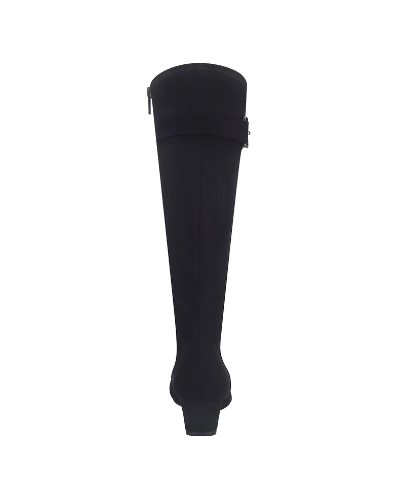 Impo Women's Georgia Memory Foam Stretch Wedge Boots