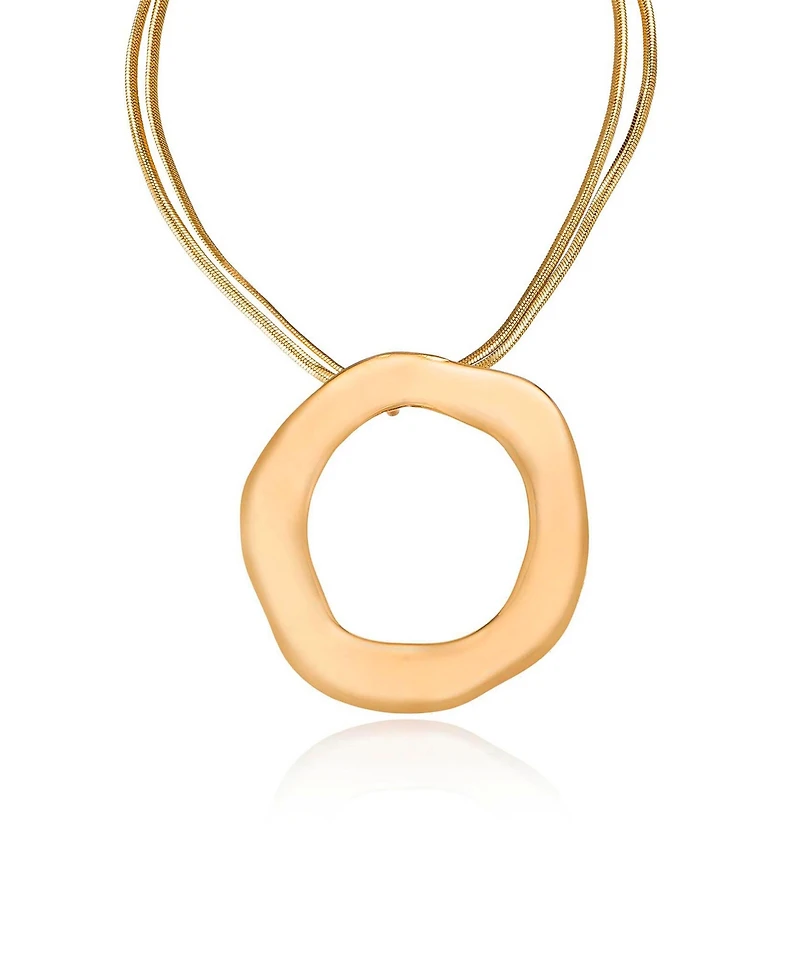 Ettika Plated Open Circle Statement Necklace