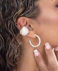 Ettika Crystal Statement Chunky Cuff Earrings