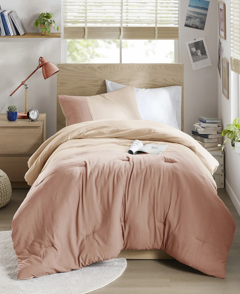 510 Design Miro Soft Washed Color Block 2-Pc. Comforter Set, Twin/Twin Xl