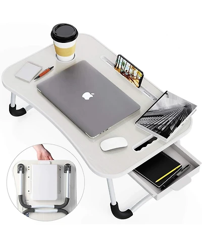 Lifelong Foldable Laptop Desk/Bed Tray for Breakfast, Dinner, Work, Tv