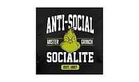 Hybrid Apparel Trendy Plus Grinch Anti-Social Graphic Pullover T-shirt