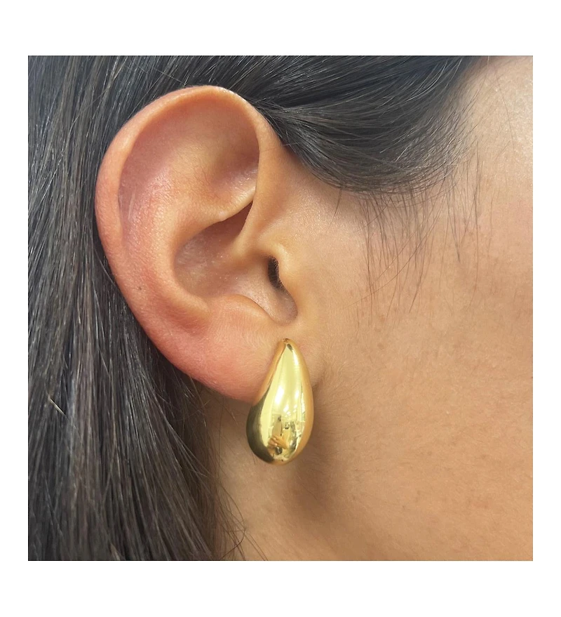 The Lovery Gold Teardrop Earrings