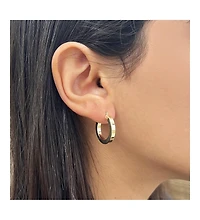 The Lovery Large Square Tube Hoop Earrings 14K Gold