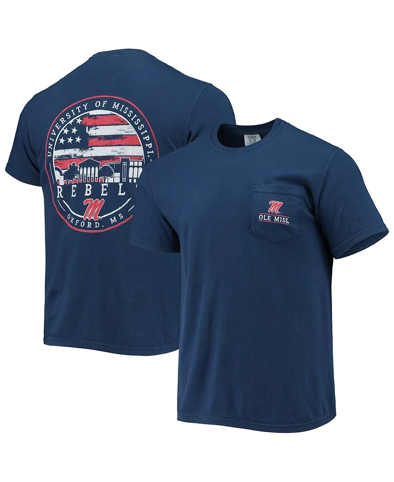 Image One Men's Navy Ole Miss Rebels Campus Americana T-Shirt
