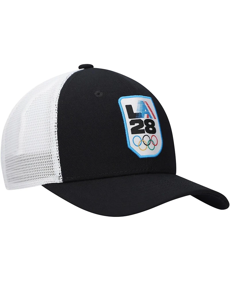 Nike Big Boys and Girls Black LA28 Rise Trucker Adjustable Hat