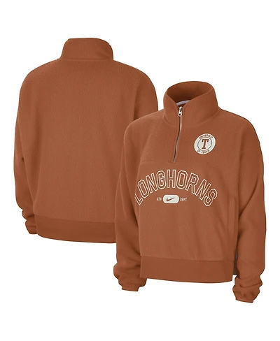 Nike Men's and Women's Texas Orange Texas Longhorns Fly Fleece Quarter-Zip Jacket