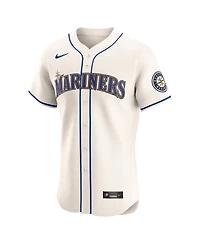Nike Men's Cream Seattle Mariners Alternate Vapor Premier Elite Patch Jersey