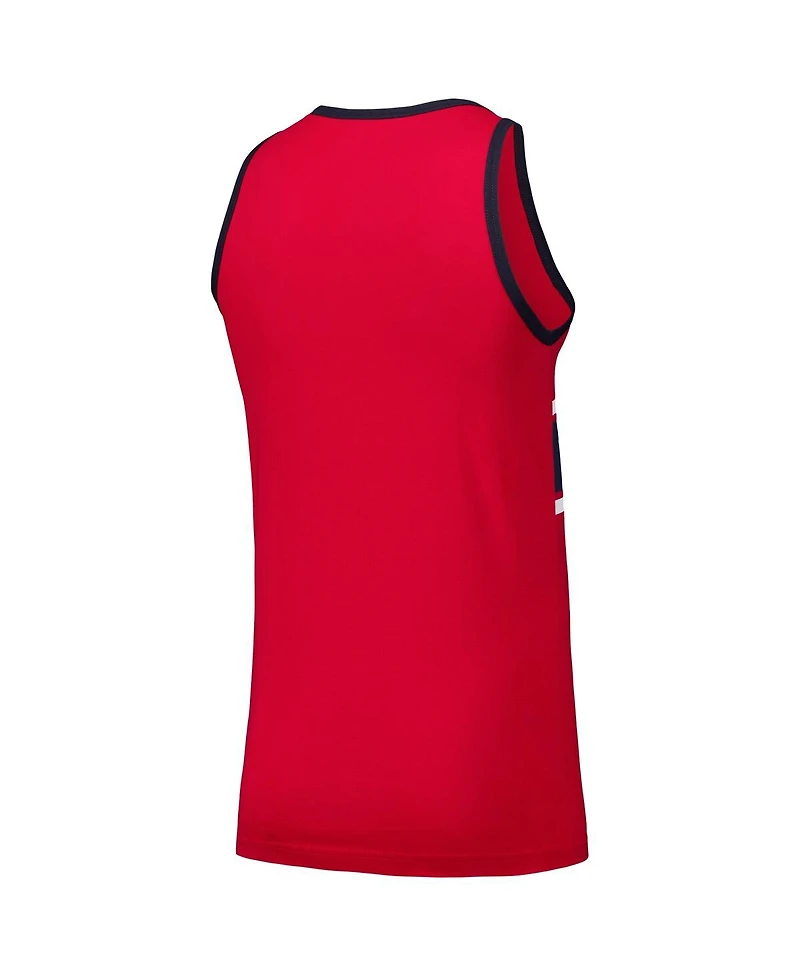 New Era Men's Red Atlanta Braves Jersey Ringer Tank Top