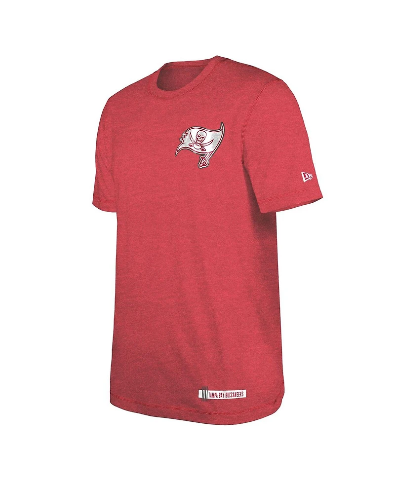 New Era Men's Heather Red Tampa Bay Buccaneers 2024 Nfl Training Camp T-Shirt