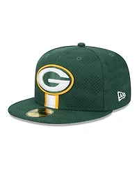 New Era Men's Green Green Bay Packers 2024 Sideline 59FIFTY Fitted Hat