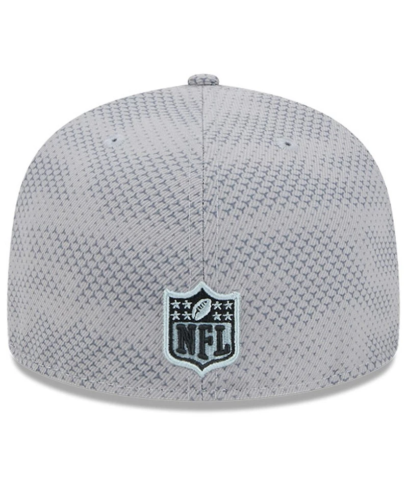New Era Men's Gray Las Vegas Raiders 2024 Sideline 59FIFTY Fitted Hat