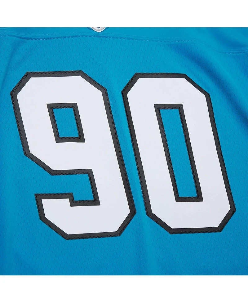 Mitchell & Ness Men's Julius Peppers Blue Carolina Panthers Legacy Replica Jersey