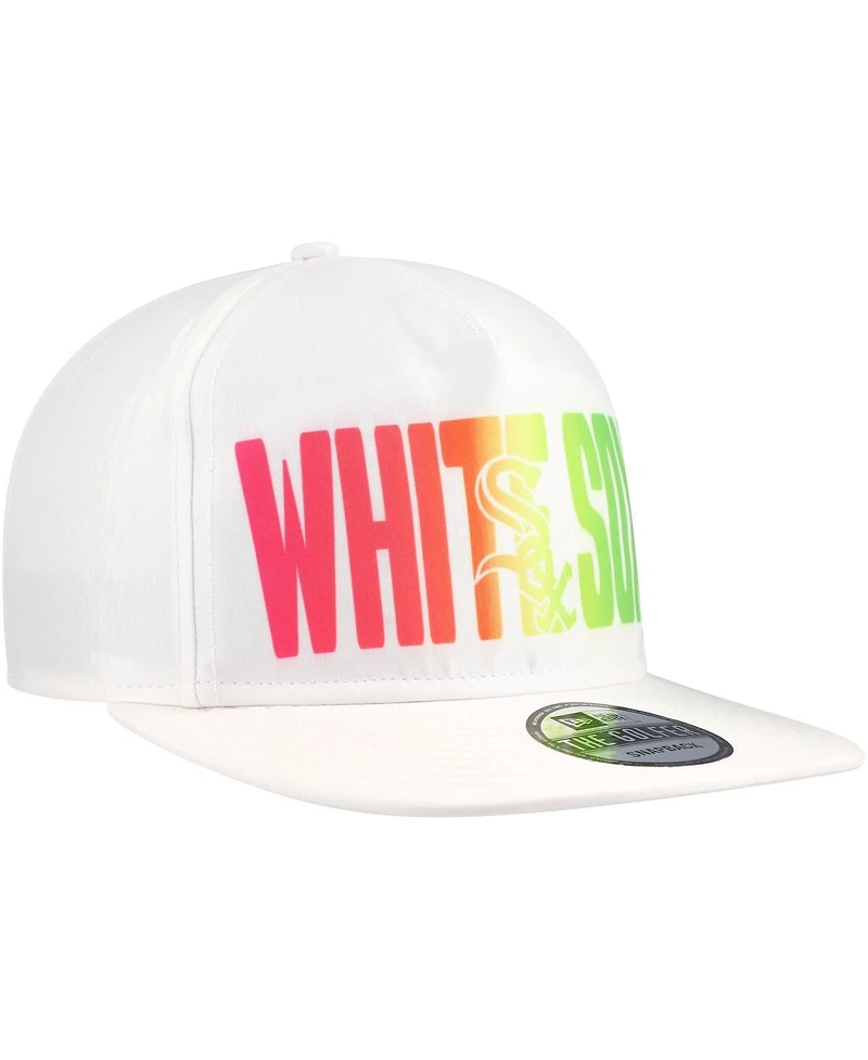 New Era Men's White Chicago White Sox Spring Spectrum Golfer Snapback Hat