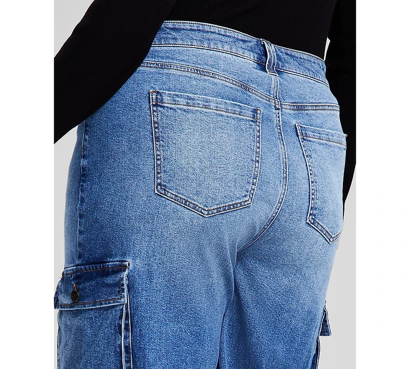 And Now This Trendy Plus Bungee-Cuff Cargo Jeans, Exclusively at Macy's