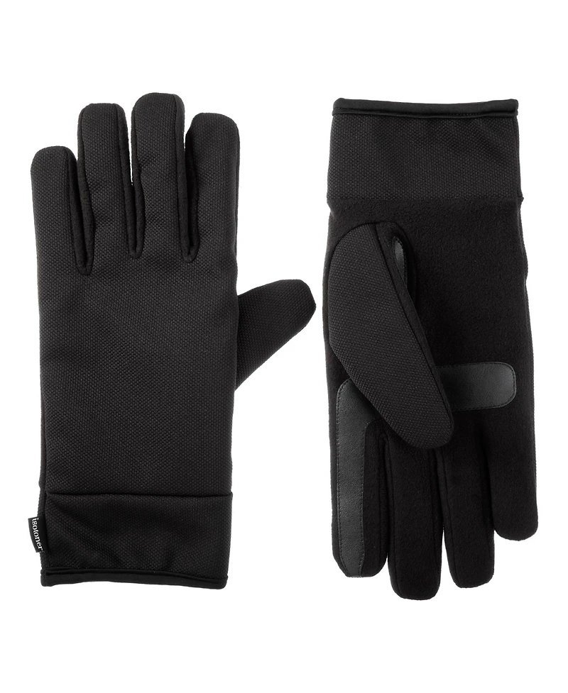 Isotoner Signature Men's Lined Water Repellent Tech Stretch Gloves