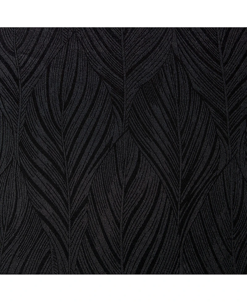 Chanasya Premium 2-Panel Embossed Leaf Textured Curtains - Back Tab, Ring Tab for Windows Living Room Bedroom